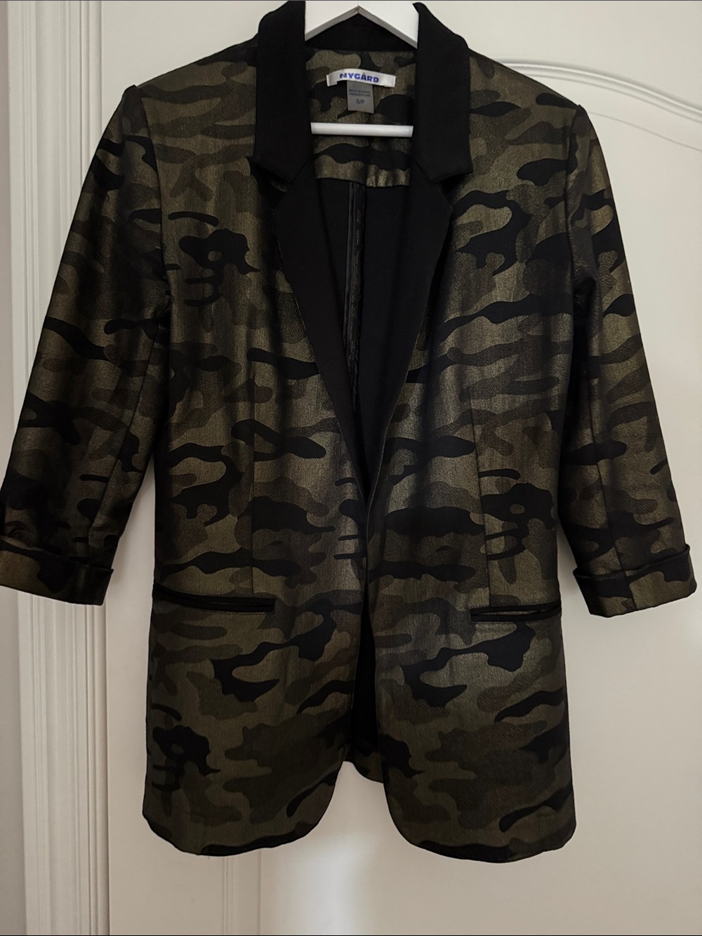 Nygard Camo Blazer with Black Lapel